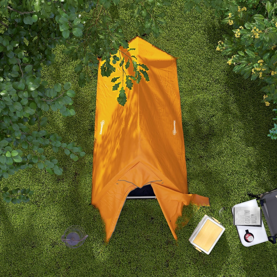 image 1 of Outsunny Double Layer Camping Tent for 1-2 Man, 2000mm Waterproof, Green