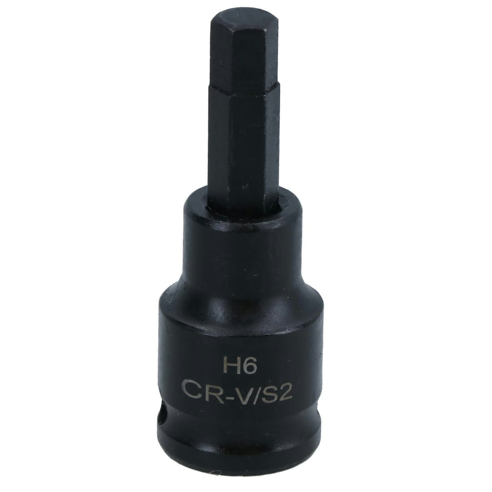 image 1 of 6mm x 45mm 3/8in. Drive Short Impact Impacted Allen Hex Key Socket