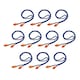 image 1 of Pack of 10 Pairs Corded Reusable Ear Plugs | Silicone Noise Reduction Earplugs with Nylon Cord | Comfortable Triple Flange Hearing Protection for Work, Sleep, Study & Travel