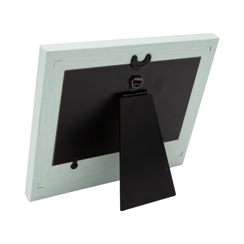 image 1 of Baby Boy Baby Picture Frame with Duck Egg Blue Elephant and Hearts