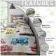 image 4 of VELVETIO Kids Transport Duvet Cover Set Printed Beddings Multi | Single