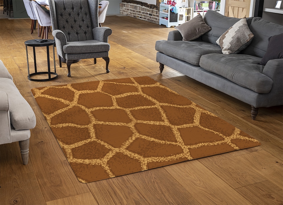 image 1 of Giraffe Print Rug | Multi