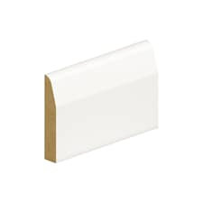 PACK OF 15 (Total 15 Units) - 14.5mm Thick Primed MDF Chamfered and Round 32mm Skirting Board - 14.5mm x 119mm x 4200mm