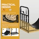 image 8 of Outsunny Firewood Log Rack Fireplace Log Holder w/ Handles Outdoor Indoor Black