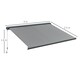 image 3 of Outsunny 3x2.5m LED Light Full Cassette Case Electric/Manual Awning Door Window Sun Shade Patio Canopy Retractable w/ Remote Grey