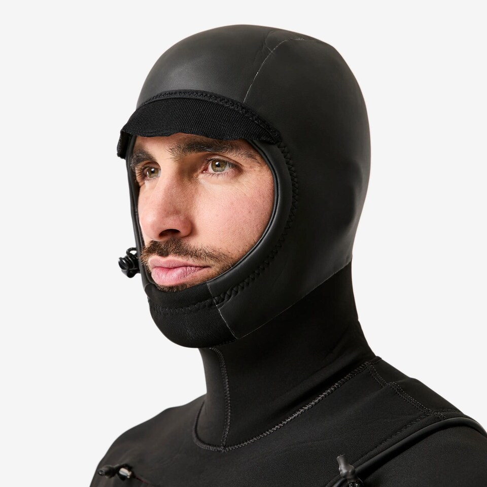 image 1 of Decathlon Men’s Surfing 5/4 mm Neoprene Wetsuit with Hood 900