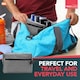 image 7 of 1pk Grey Men’s Wash Bag, Waterproof Toiletry Organiser with Handle, Compact Travel Grooming Bag for Bathroom, Gym & Work