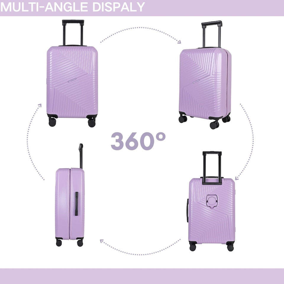 image 1 of Large Suitcase 28’ Inch Hard Shell Checked Luggage - Lightweight, Durable with Built-in Cupholder, TSA Lock, Dual Spinner Wheels