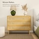 image 4 of VonHaus Rattan Chest of 3 Drawers | Brown