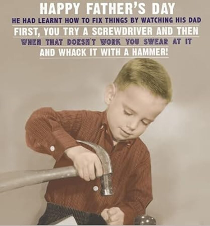 Father's Day Card Learnt How To Fix Things By Watching His Dad