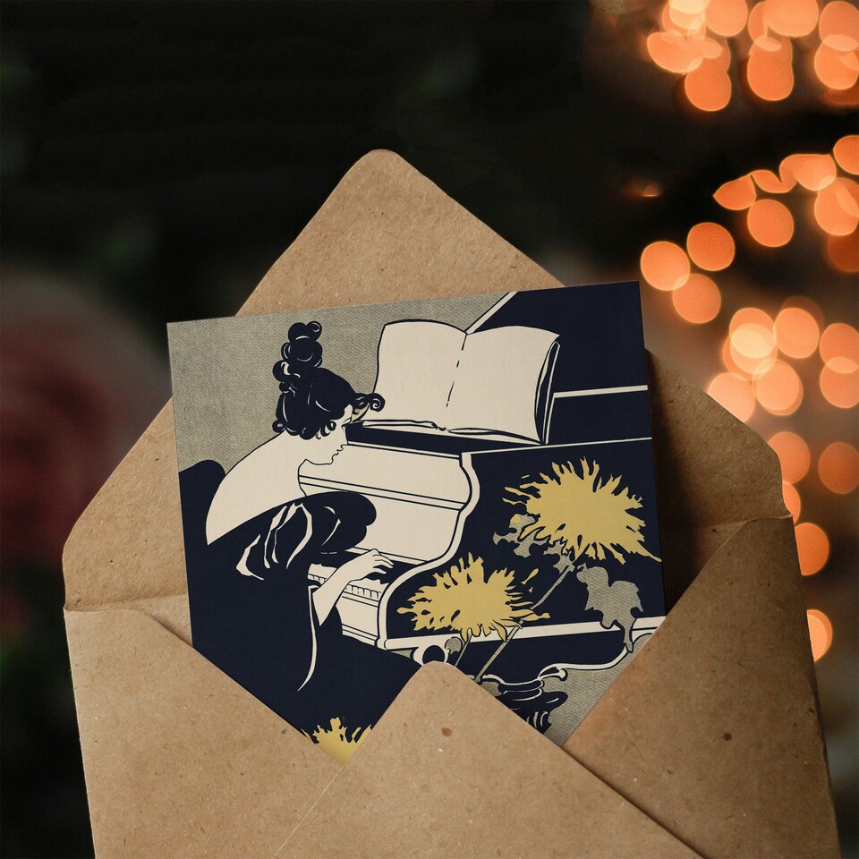 image 1 of Ethel Reed Art Card Miss Traumerei Piano Book Cover