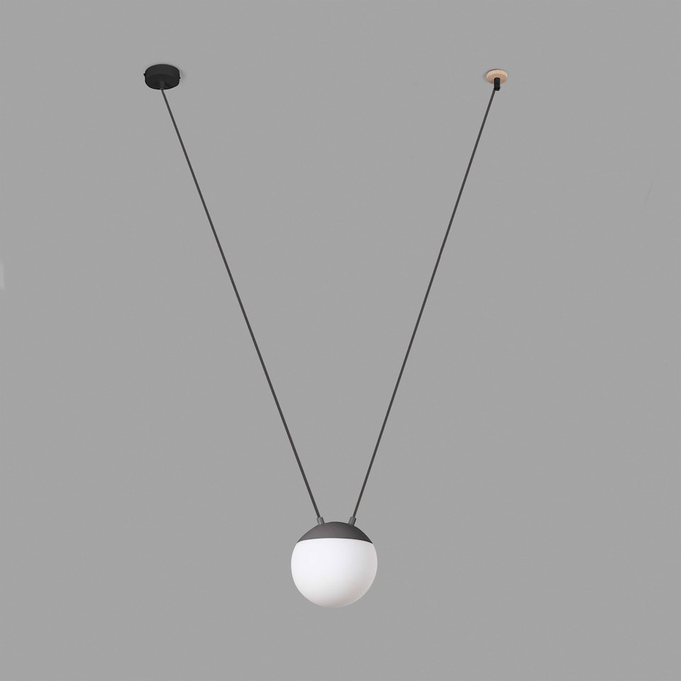 image 1 of Mine 1 Light Ceiling Pendant Wood, Dark Grey, E27