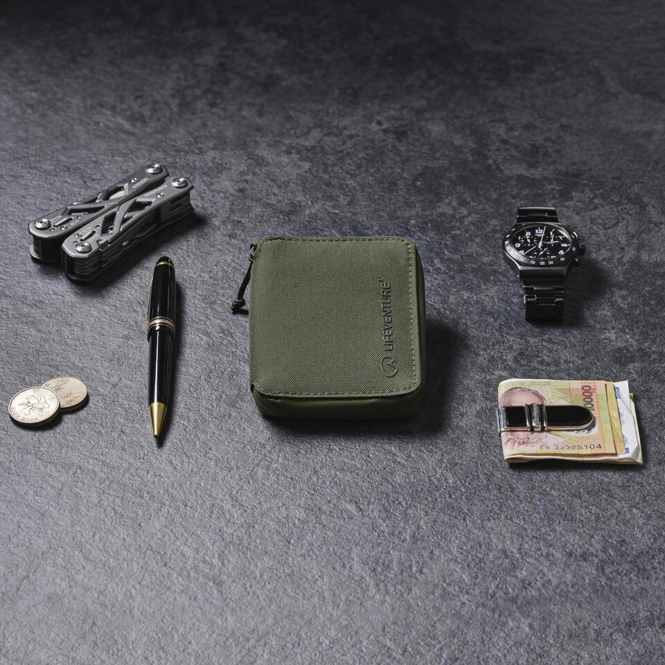 image 1 of Lifeventure RFiD Bi-Fold Wallet Card Holder Green | Olive
