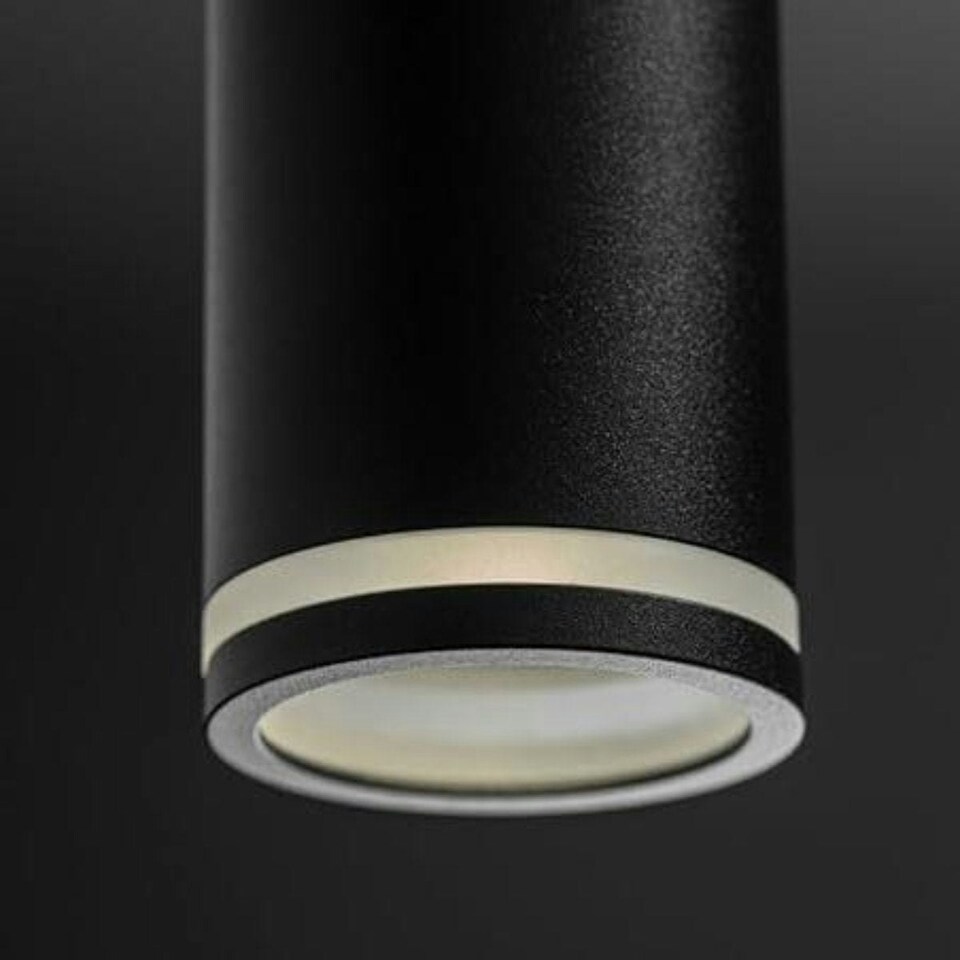 image 1 of CGC SOLIS Black Single GU10 Adjustable Ceiling Spotlight Black