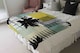 image 3 of Geometric Shape & Leaf Print In Yellow & Green Blanket | Multi