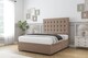 image 3 of Sloomy Alabama Mink Plush Divan Bed Base 4 Drawers With 26 Inch Strutted Headboard | Brown | Mink | Super King | 1