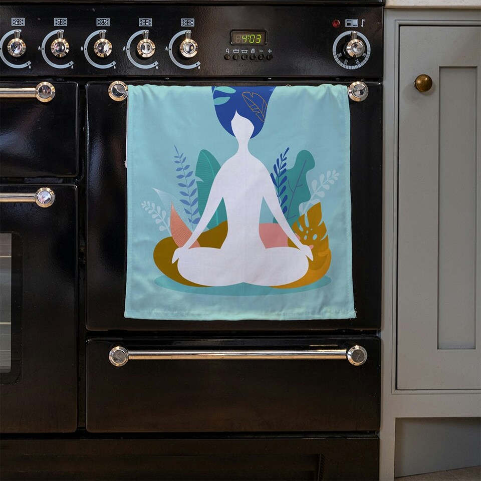 image 1 of mindfulness, meditation and yoga (Kitchen Towel)