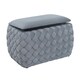 image 4 of Plumeo Velvet Storage Ottoman - Grey