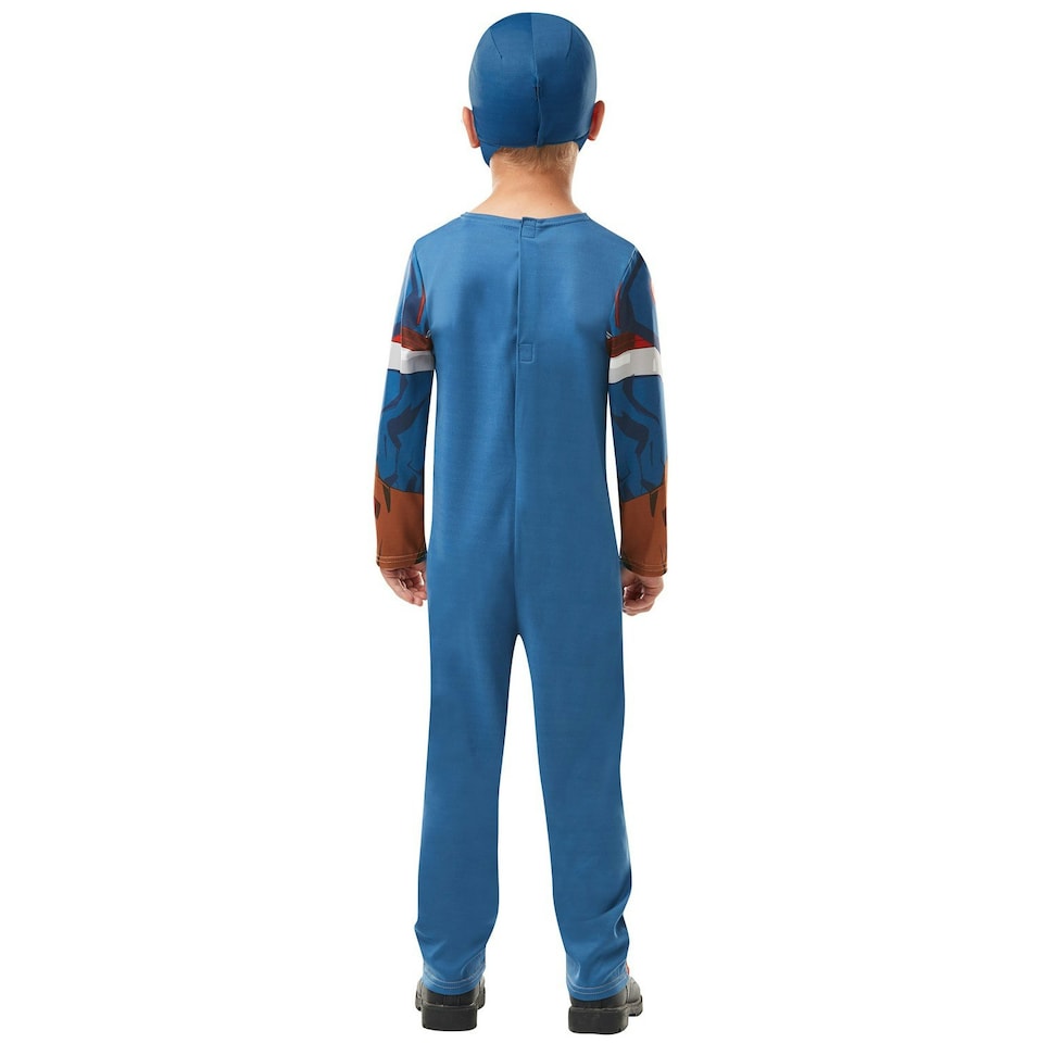 image 1 of Captain America Childrens/Kids Costume - Blue/Red/White - 5-6 Years Blue | 5