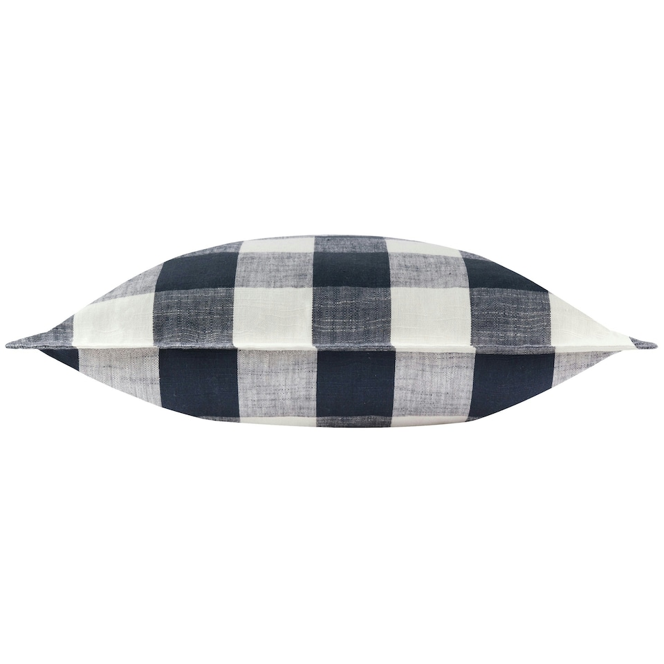 image 1 of Yard Chesil Check 100% Cotton Navy Outdoor Cushion 50 x 50 cm | Multi