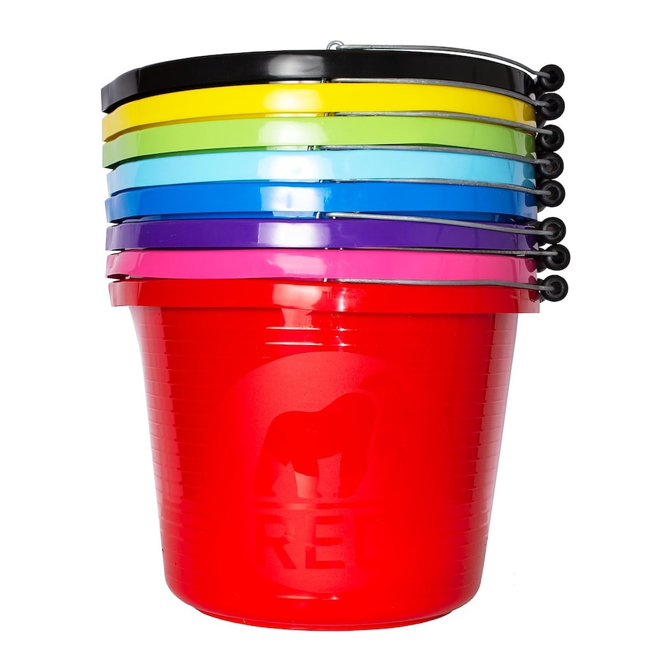 image 1 of Red Gorilla Premium Bucket - Heavy-Duty Recyclable Plastic Bucket with Metal Handle | Blue | Sky Blue