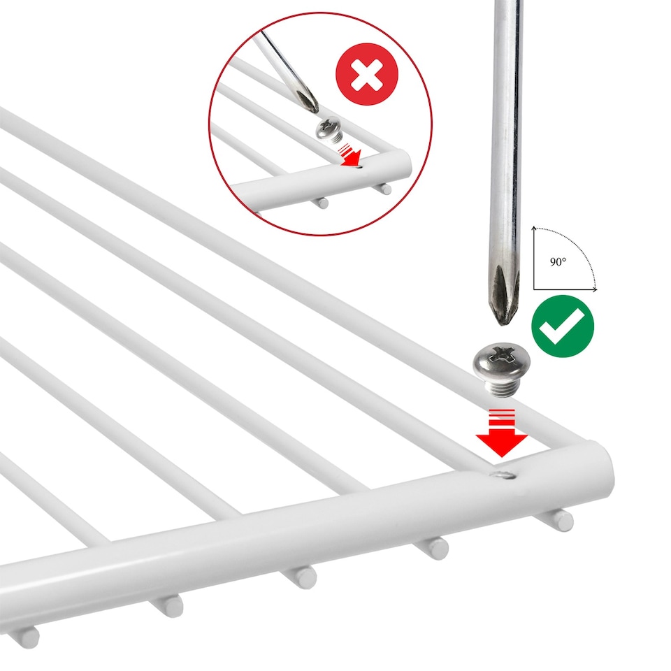 image 1 of SPARES2GO Fridge Shelf for Cookology Freezer Adjustable White Extendable Arms White