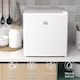 image 8 of HOMCOM Tabletop Mini Freezer with 35 Litre Capacity, Small Freezer with Reversible Door, Adjustable Temperature and Removable Wire Shelf for Bedrooms, Home Office, White