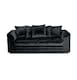 image 1 of CHICAGO CRUSHED VELVET SOFA 3 SEATER IN BLACK