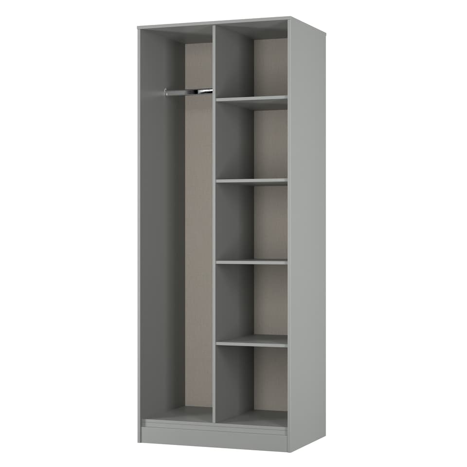 image 1 of Dallas Tall Open Wardrobe in Dusk Grey (Ready Assembled) | Grey | Dusk Grey