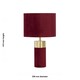 image 7 of Set of 2 Burgundy Velvet with Brass Detail Table Lamps Purple | Purple
