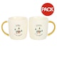 image 1 of Something Different Camping King And Queen 400ml Mug (Pack of 2) - Beige/Yellow - One Size