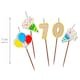 image 3 of Milestone Birthday Cake Candle Set Age 70
