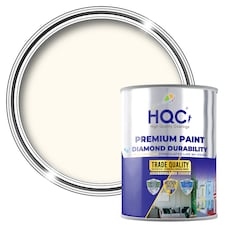 HQC Masonry Paint - Weatherproof & Long-lasting Protection For All Exterior Walls - White - 5L