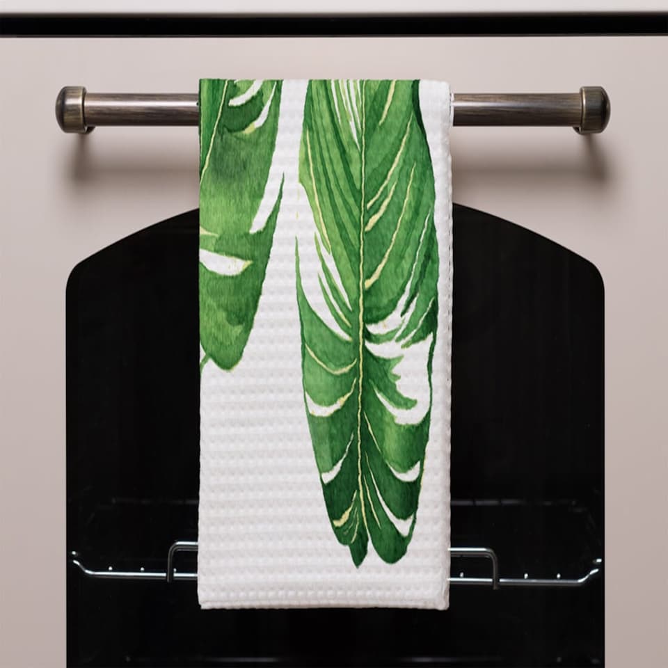 image 1 of Twin Botanical Leaves (Kitchen Towel)