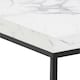 image 5 of Barossa Coffee Table with White Marble Effect Top & Black Base 40cm
