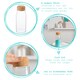image 2 of Argon Tableware Glass Storage Bottles with Cork Lids - 720ml - Pack of 6