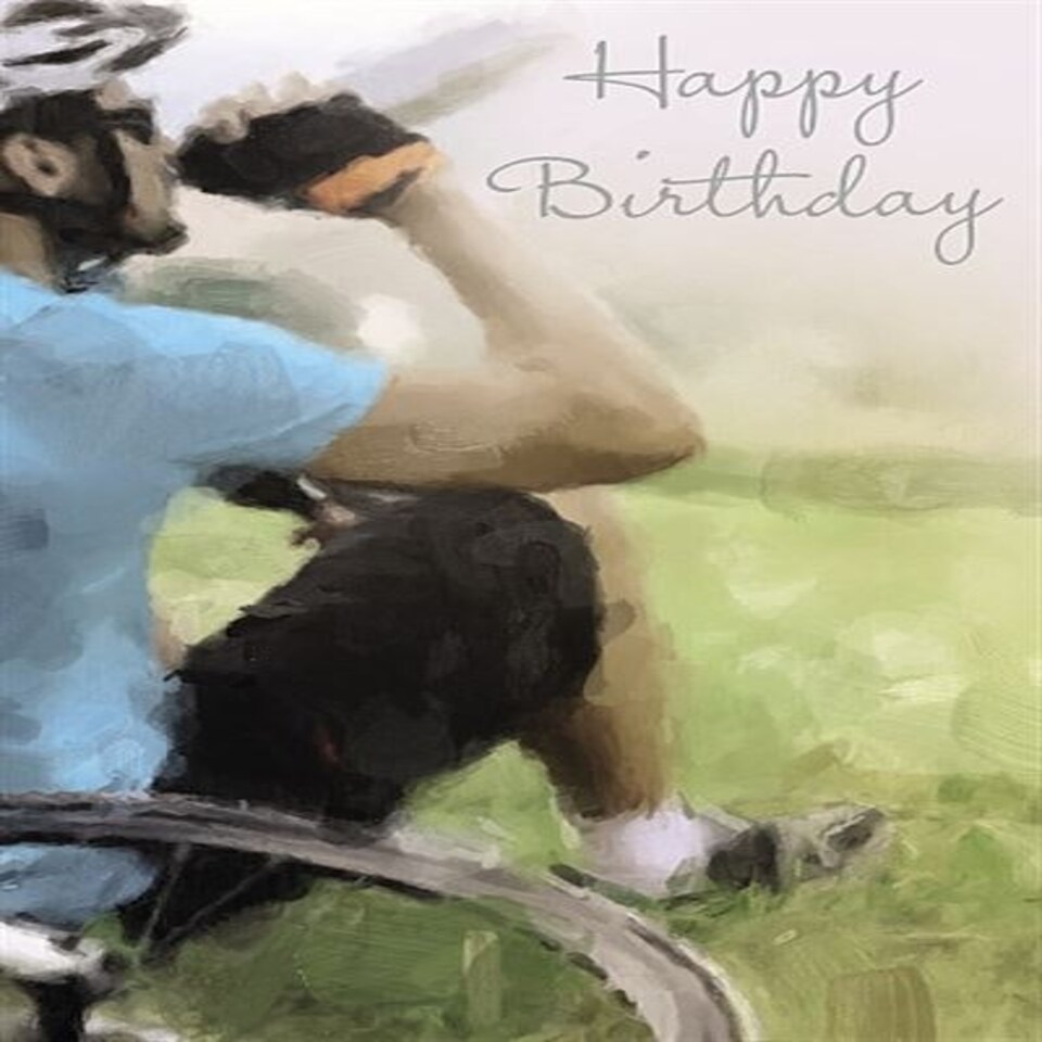 image 1 of Cyclist Happy Birthday Card