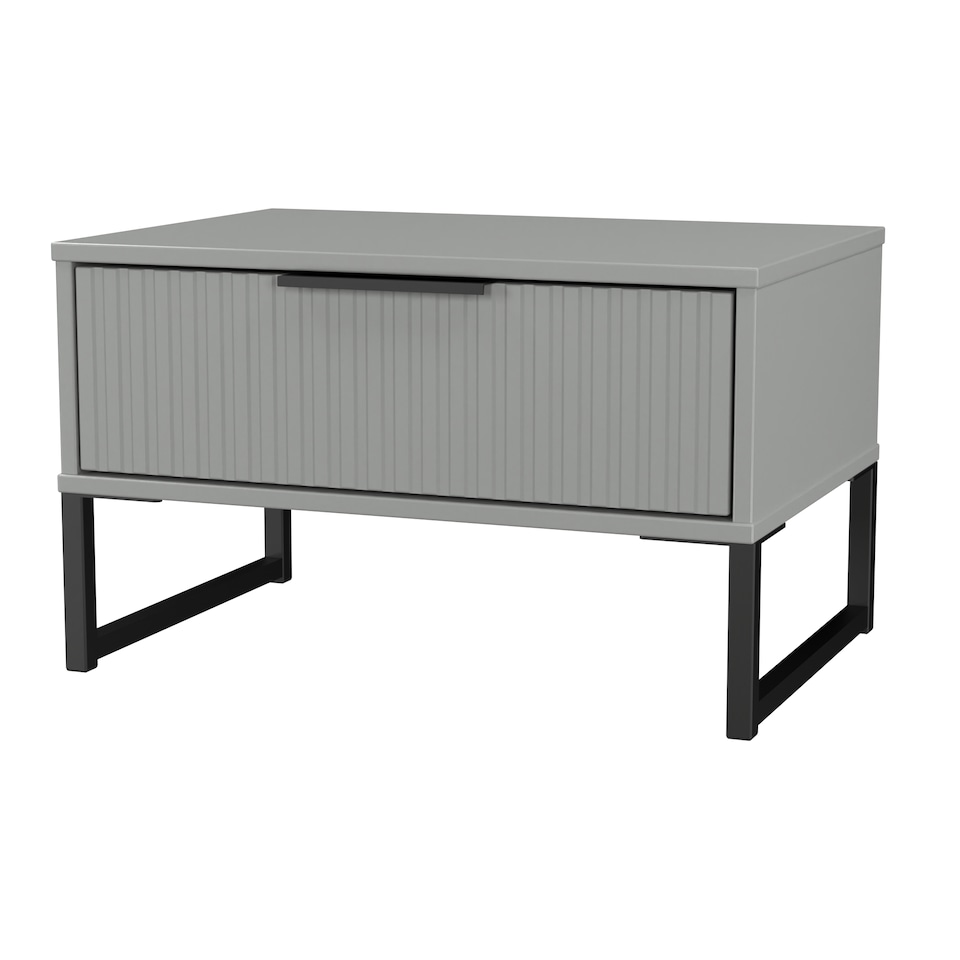 image 1 of Menai 1 Drawer Wide Bedside Table in Dusk Grey (Ready Assembled) | Grey | Dusk Grey