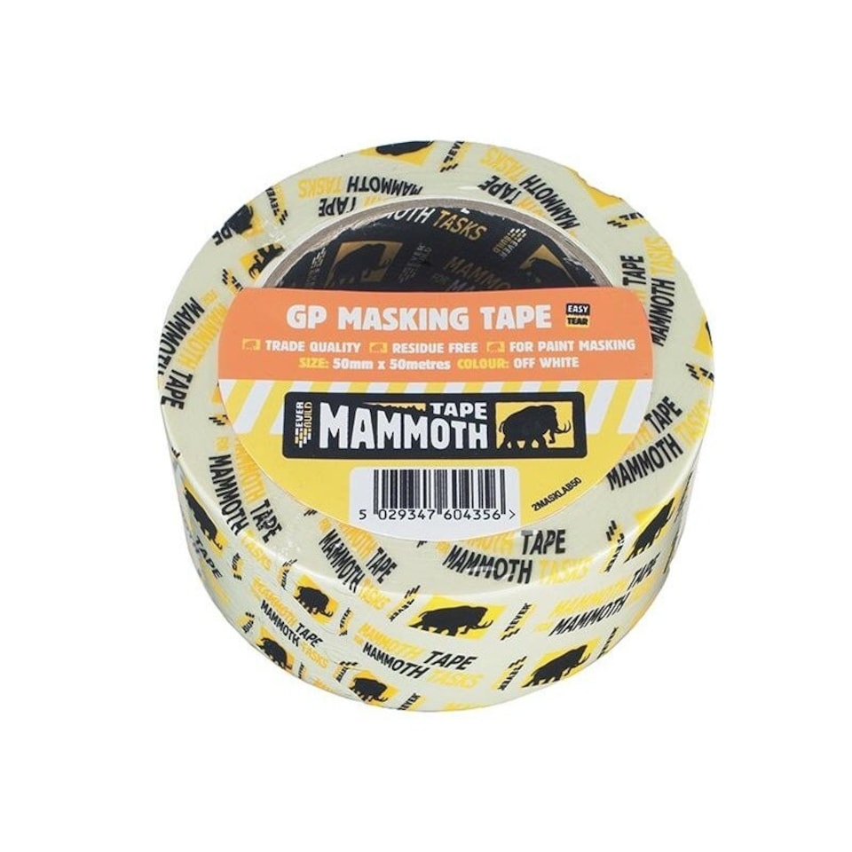 Everbuild Sika Mammoth Retail/labelled Masking Tape - Multi Colour - 75mm x 50m