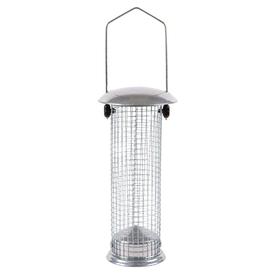 Redwood Deluxe Metal Nut Bird Feeder - Silver | Silver | Silver