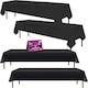 image 1 of SOL 4pk Long Black Table Cloth Party 274x137cm Plastic Cover Tablecloth Black