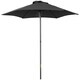image 1 of Outsunny 2m Parasol Patio Umbrella, Outdoor Sun Shade with 6 Ribs Black