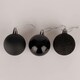 image 8 of 50mm/9Pcs Christmas Baubles Shatterproof Black,Tree Decorations
