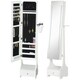 image 1 of HOMCOM Freestanding Jewellery Storage Mirror Armoire w/ LED Lights Hooks Drawer