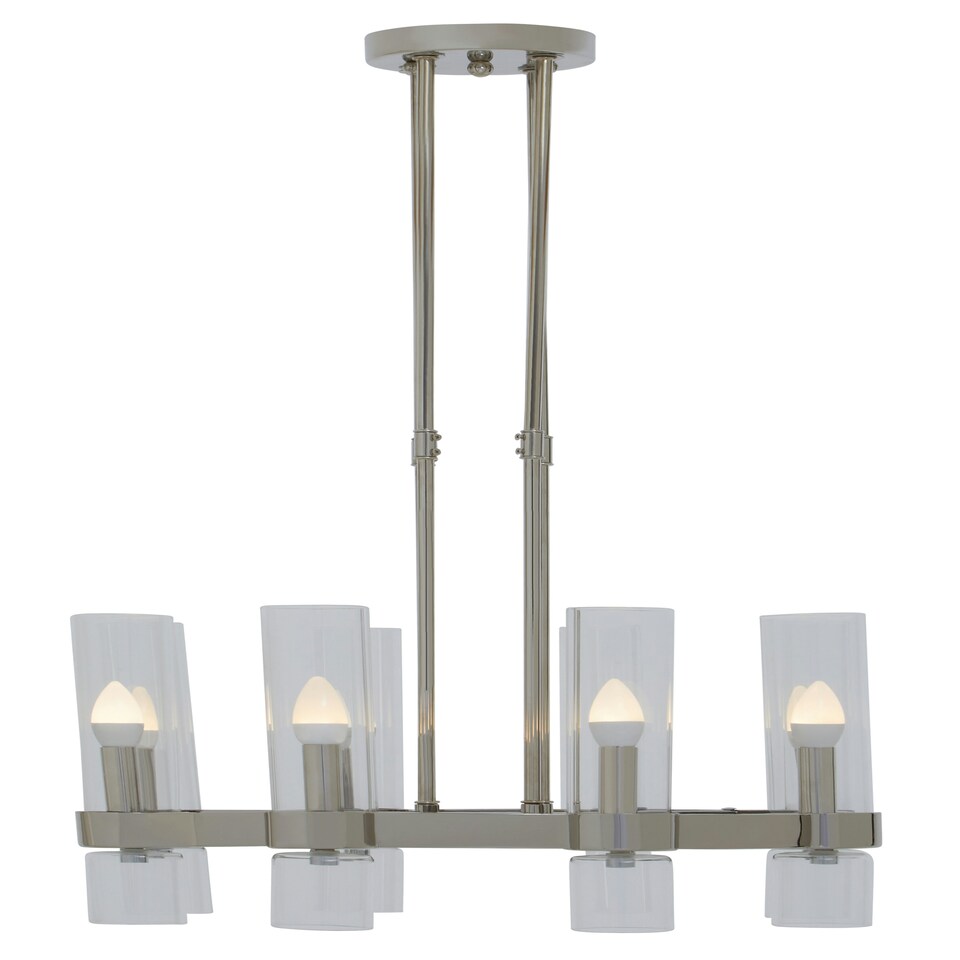 image 1 of Interiors by Premier 8-Light Nickel Finish Ceilingt Light Silver