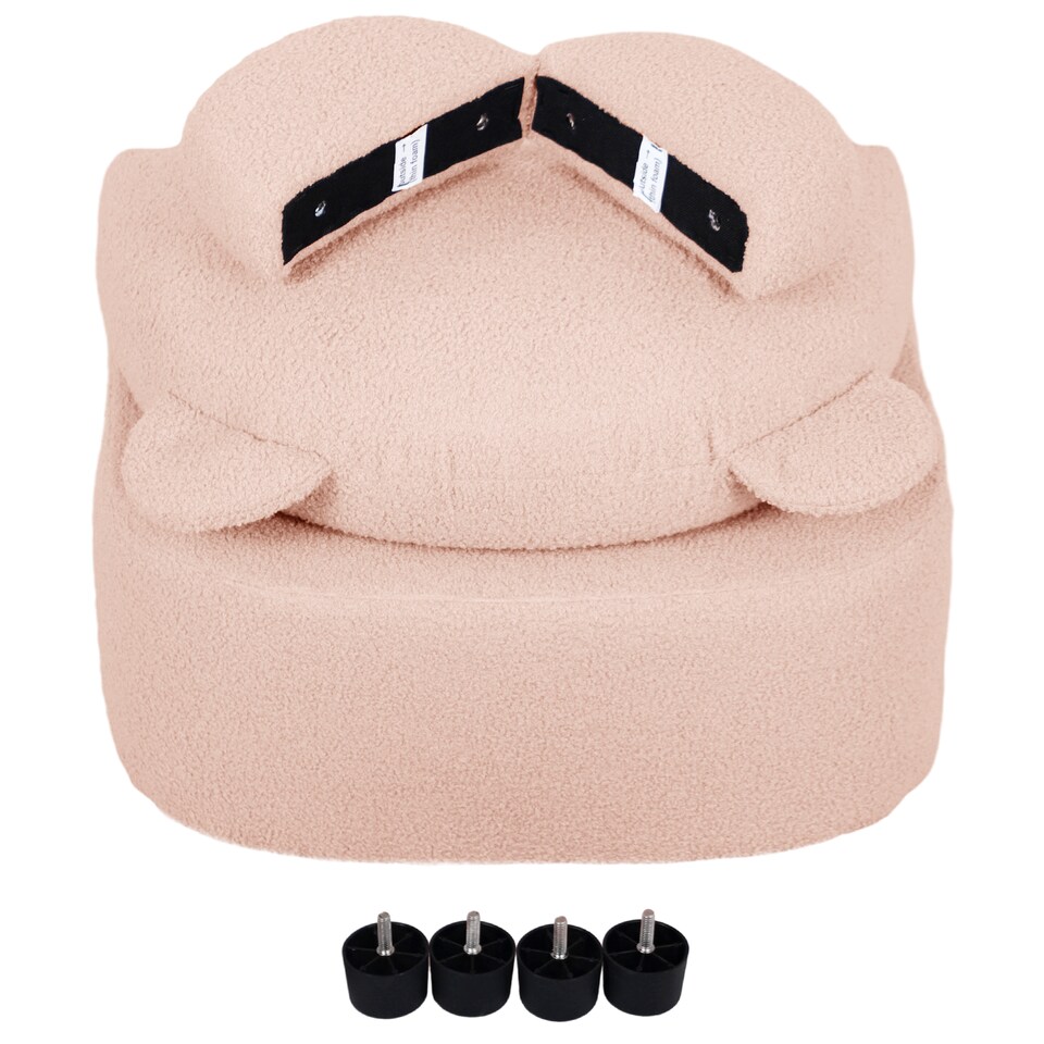 image 1 of AIYAPLAY Kids Armchair, Bear Shaped Toddler Sofa Chair for Bedroom - Pink