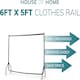 image 3 of House of Home Heavy Duty Clothes Rail Home Shop Garment Hanging Display Stand Rack 6ft | Black