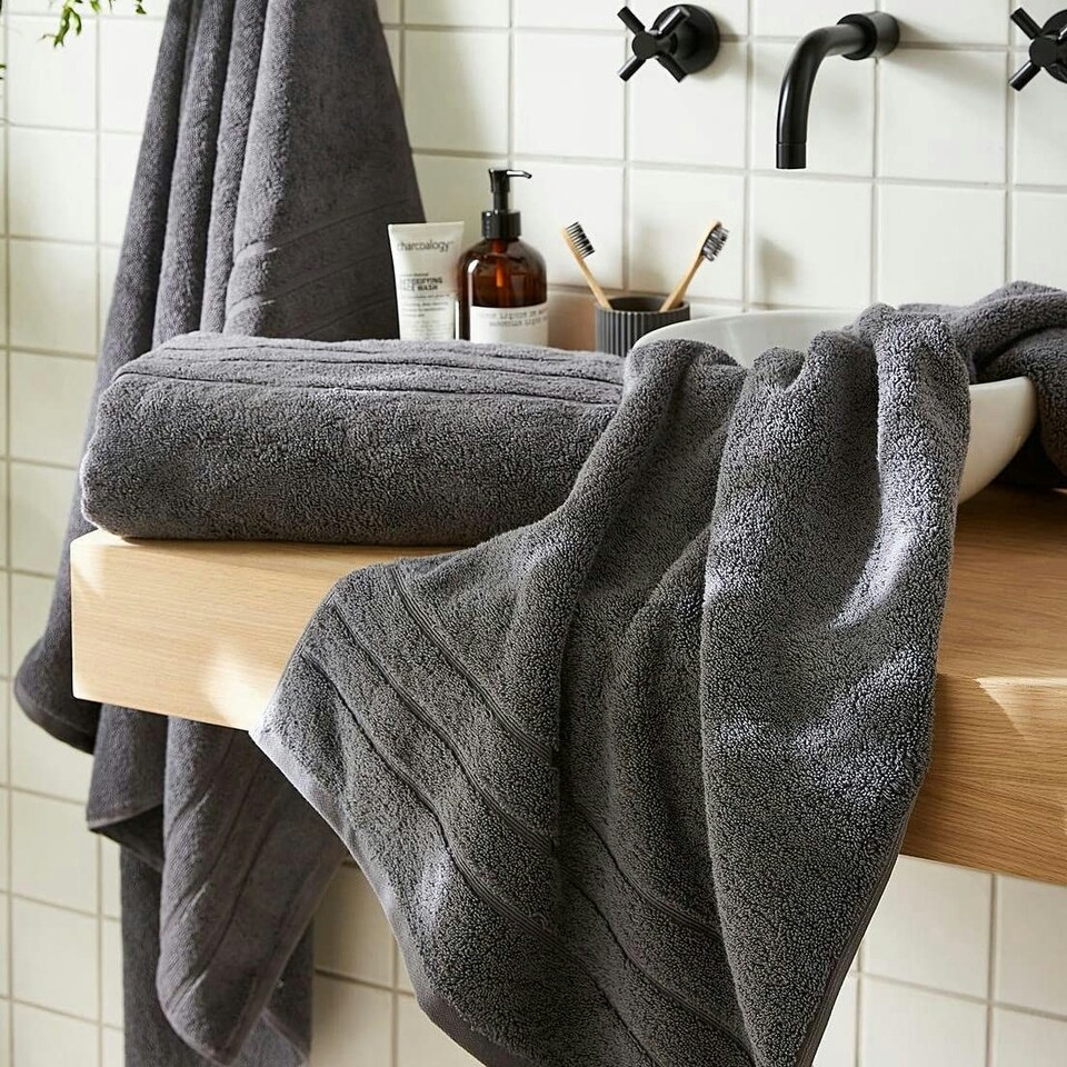 image 1 of Hotel Luxury Heavyweight 800GSM Towels - 100% Cotton Grey | Charcoal Grey | Hand towel