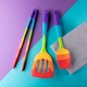 image 5 of Taylor's Eye Witness Rainbow Silicone Spatula Spoon