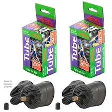 Aero Sport Set x 2 Butyl 20" x 1.75-2.125 MTB Bike Bicycle Inner Tubes Schrader Valve